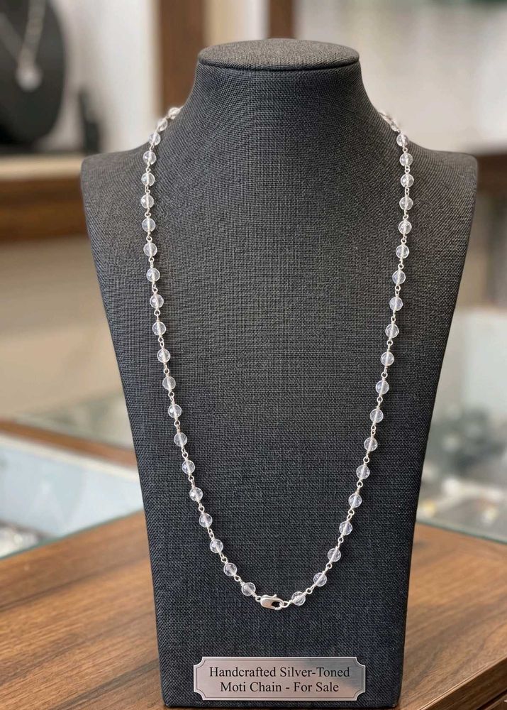 Elegant Crystal Beaded Chain Necklace