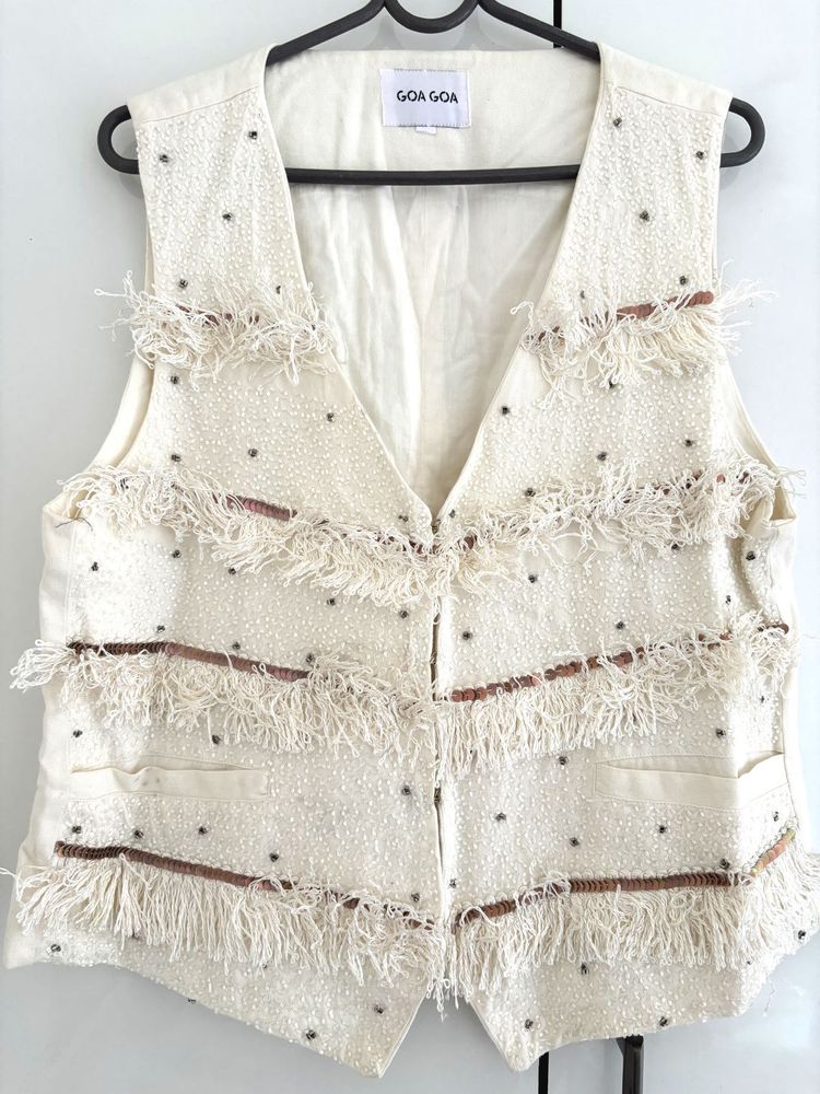 Embellished V-Neck Vest
