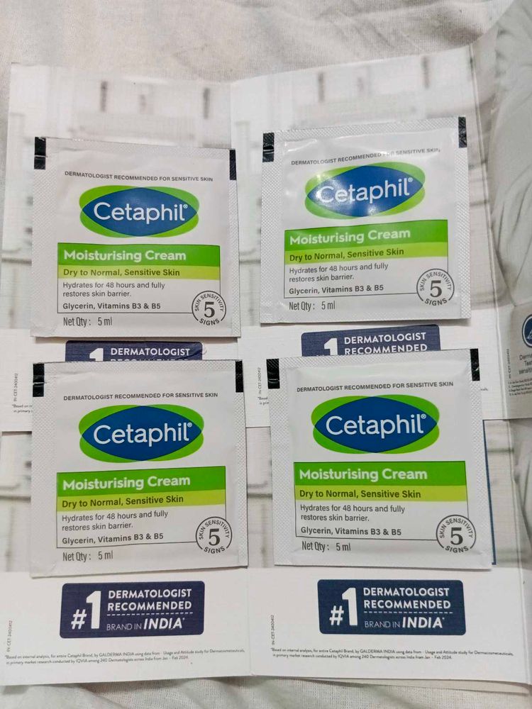 (Pack of 4) Cetaphil Moisturizing Cream Samples