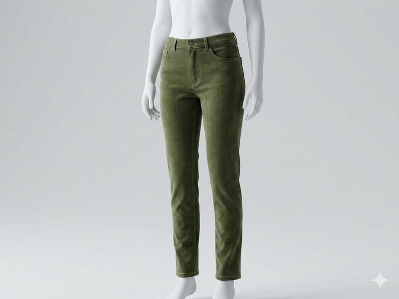 Olive Green Corduroy Pants