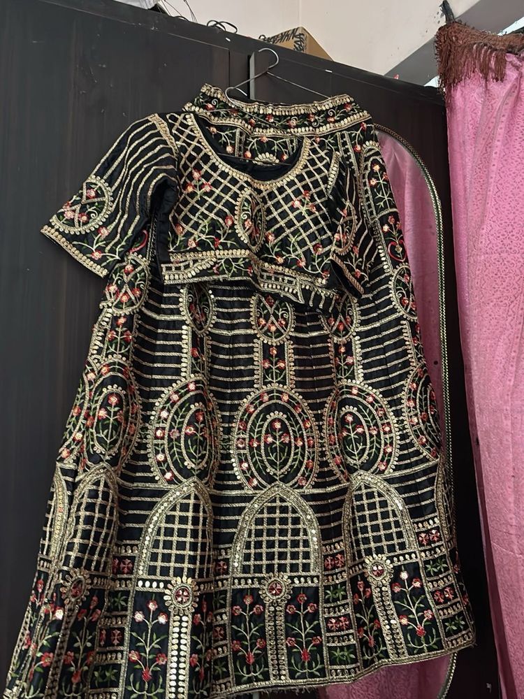 Embroidered Black Lehenga Choli