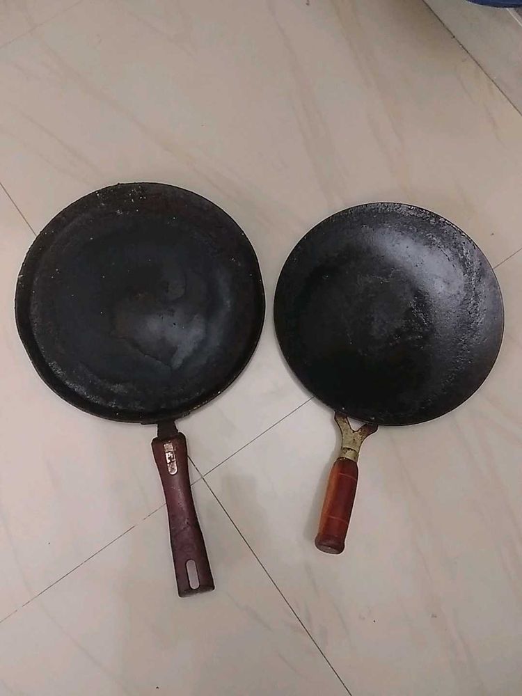 Set of 2 Non-Stick Tawa Pans