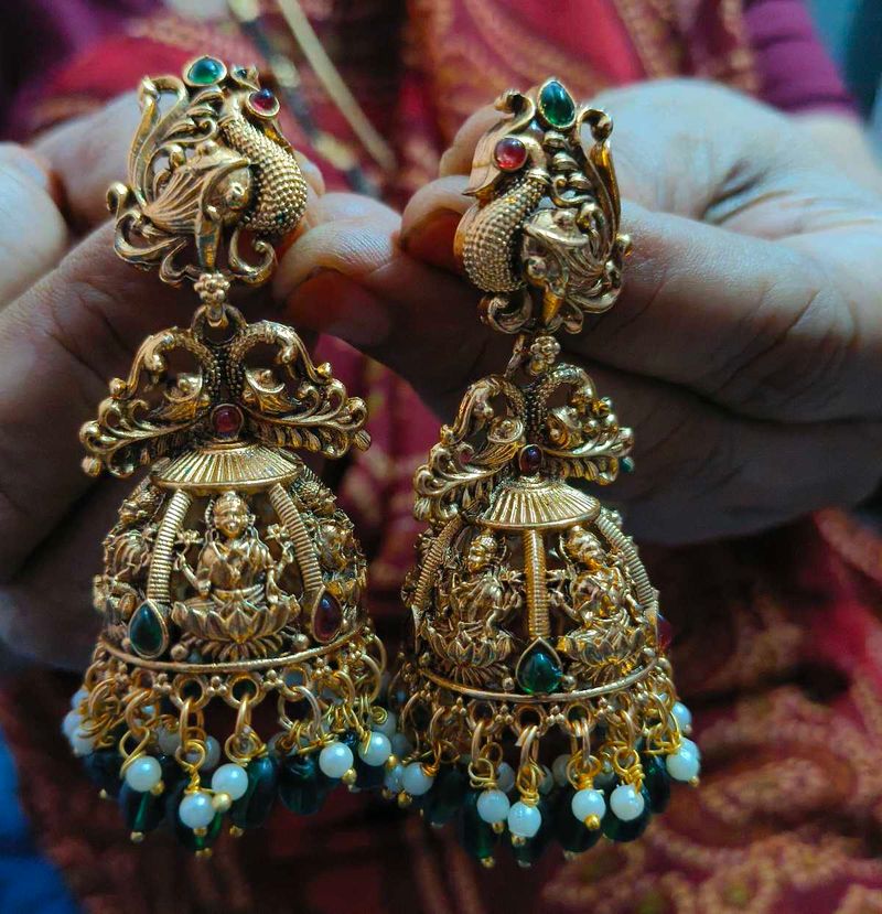 beautiful Indian laxmi devi long earrings for wome