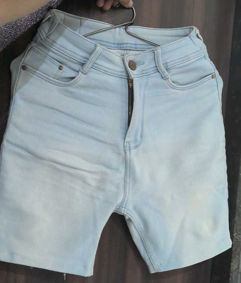Light Wash Denim Shorts