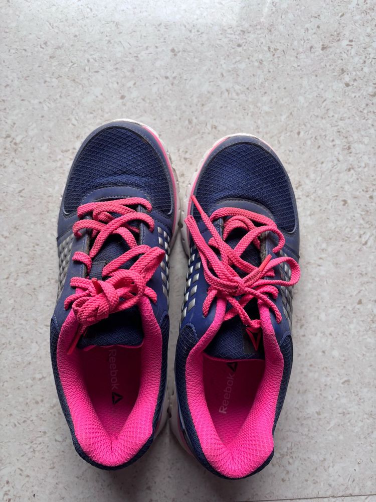 Reebok Navy Pink Running Shoes