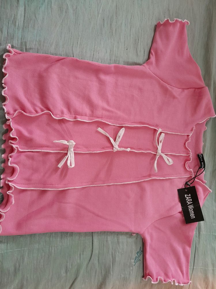 STYLISH KNITTERD 3 FRILL KOREAN TOP