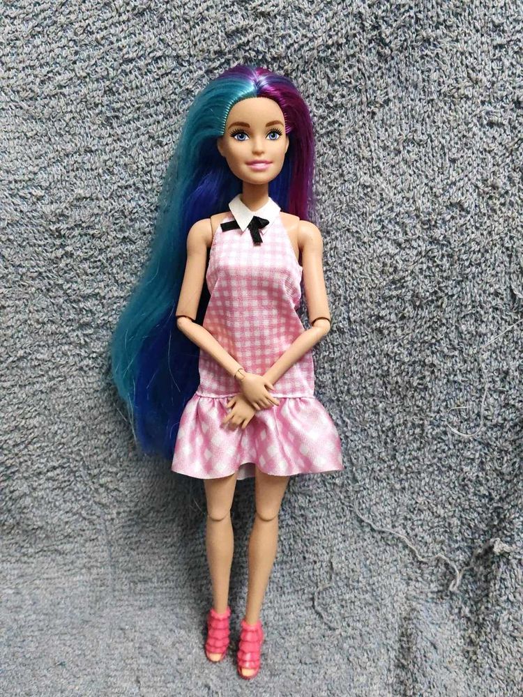 Barbie Doll with Pink Gingham Dress