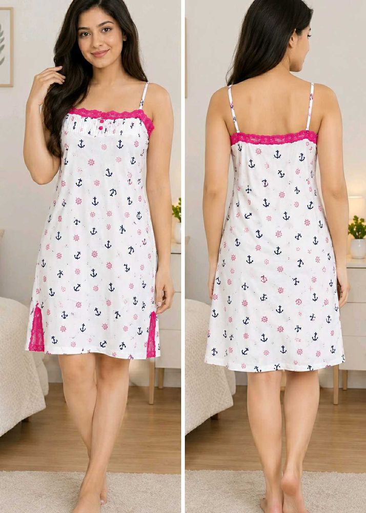 Cute Anchor Print Nightdress