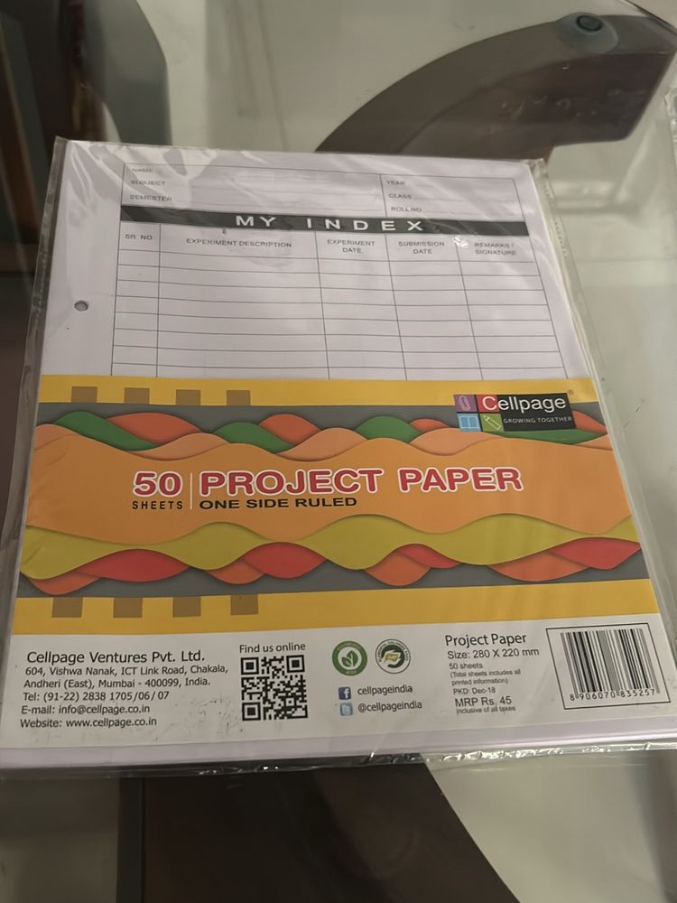 2 Peice- 50 Sheet Paper + 3 Highlighters
