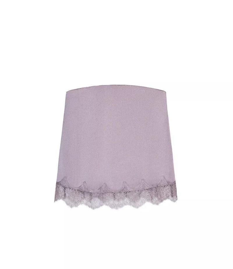 ZARA Satin Top with Lace Trim