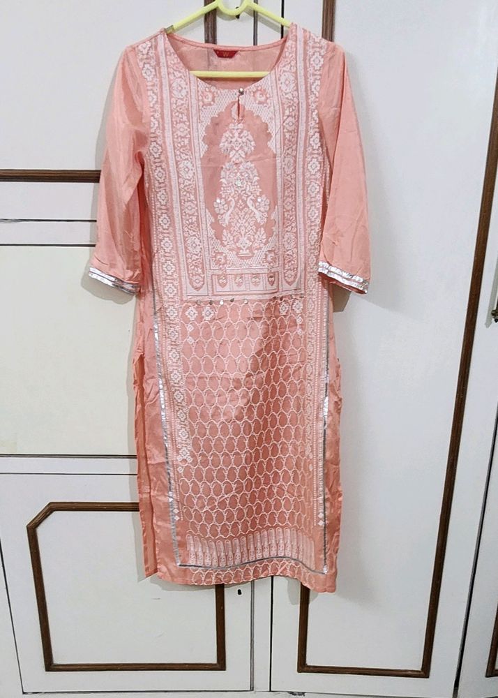 Peach Shine W Festive Kurta