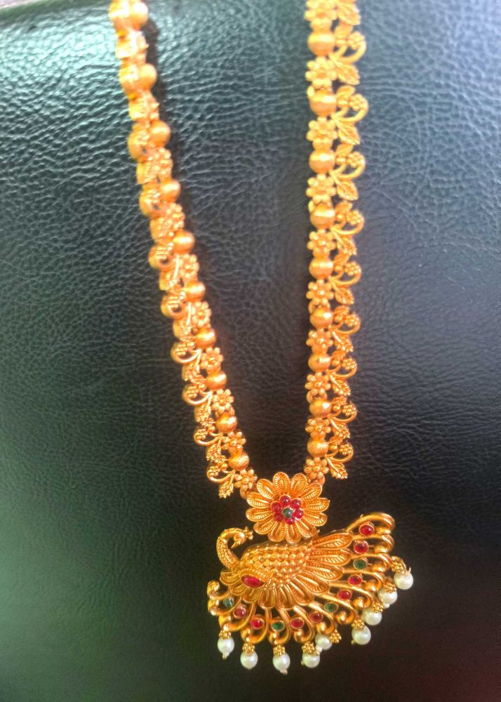 Traditional Gold Peacock Necklace