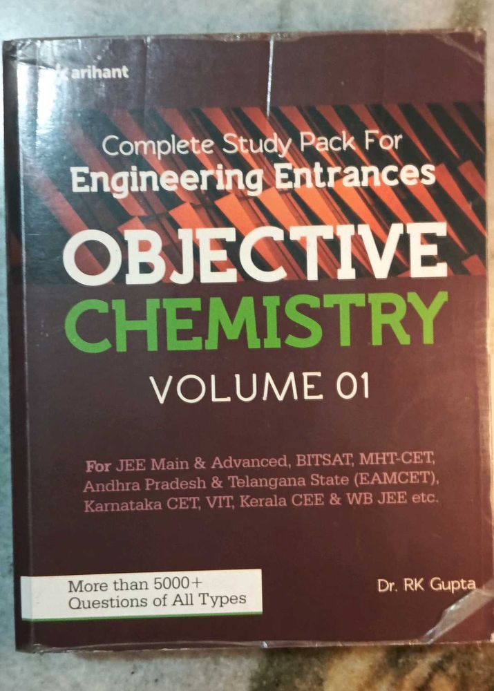 Engineering Entrances Objective Chemistry Volume 1