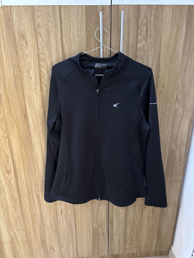 Black Zip-Up Athletic Jacket
