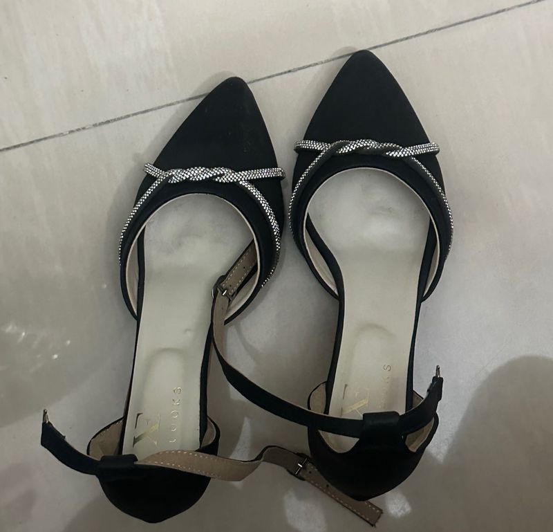 Sparkly Black Heels