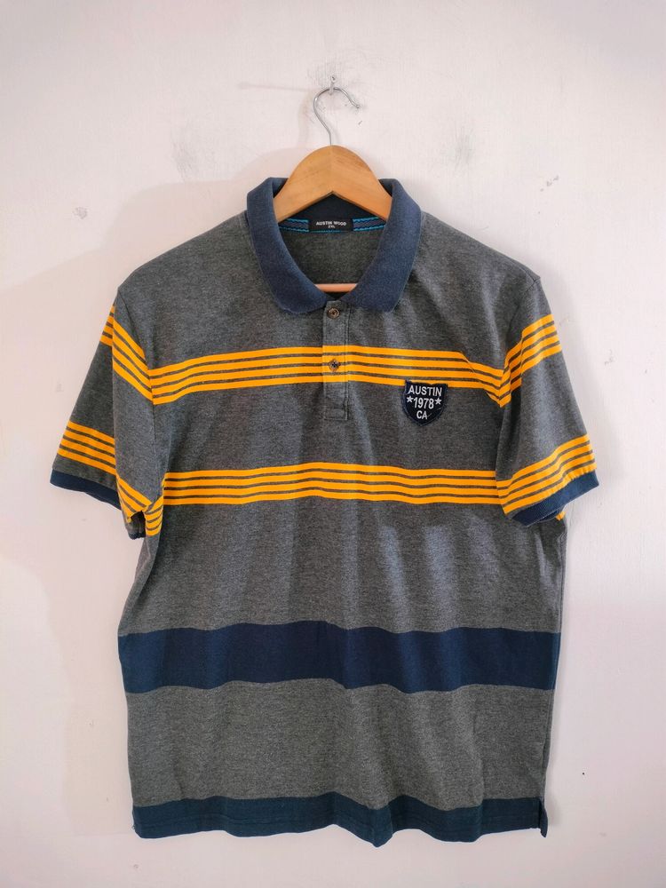 Multi Colour Polo Collar T Shirt (Men's)