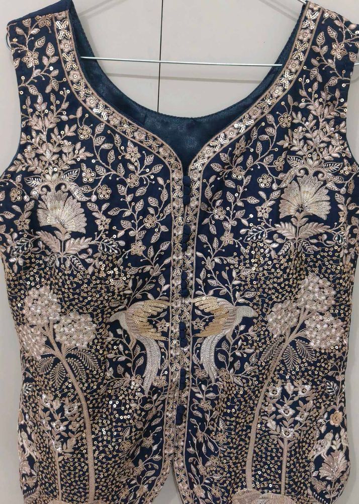 Royal Navy Blue Heavy Embroidery kurta