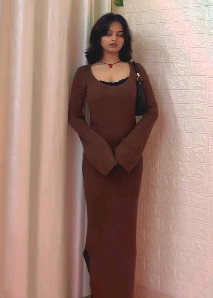 Heavy Rib Maxi Bodycon Dress