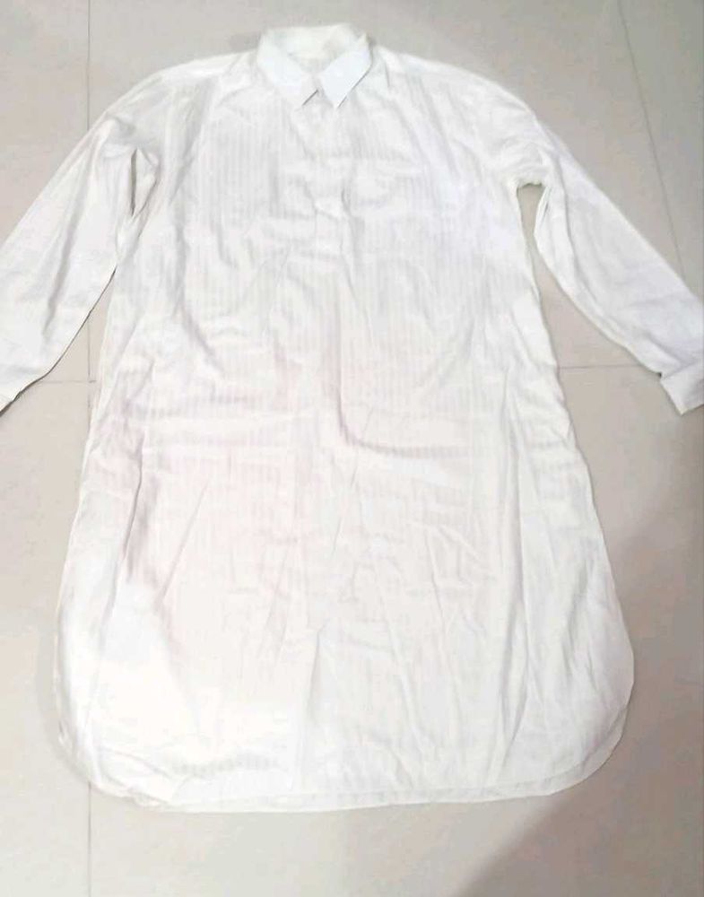 Man White Long Kurta
