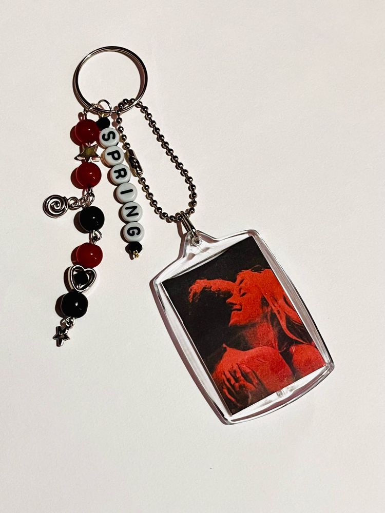 TV Girl Beaded Keychain