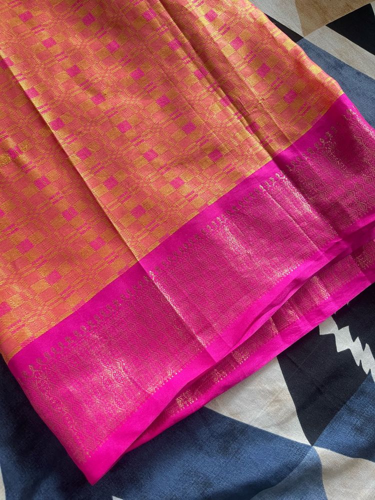 Beautiful Pink &amp; Gold Saree