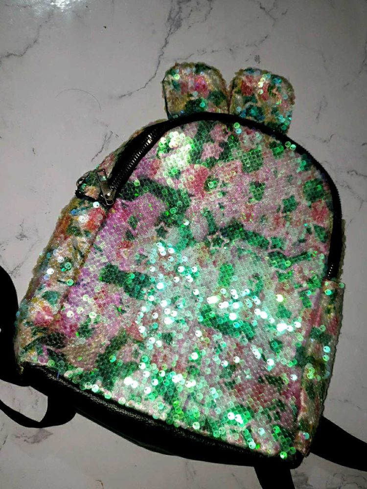 Sparkling Sequin Floral Backpack