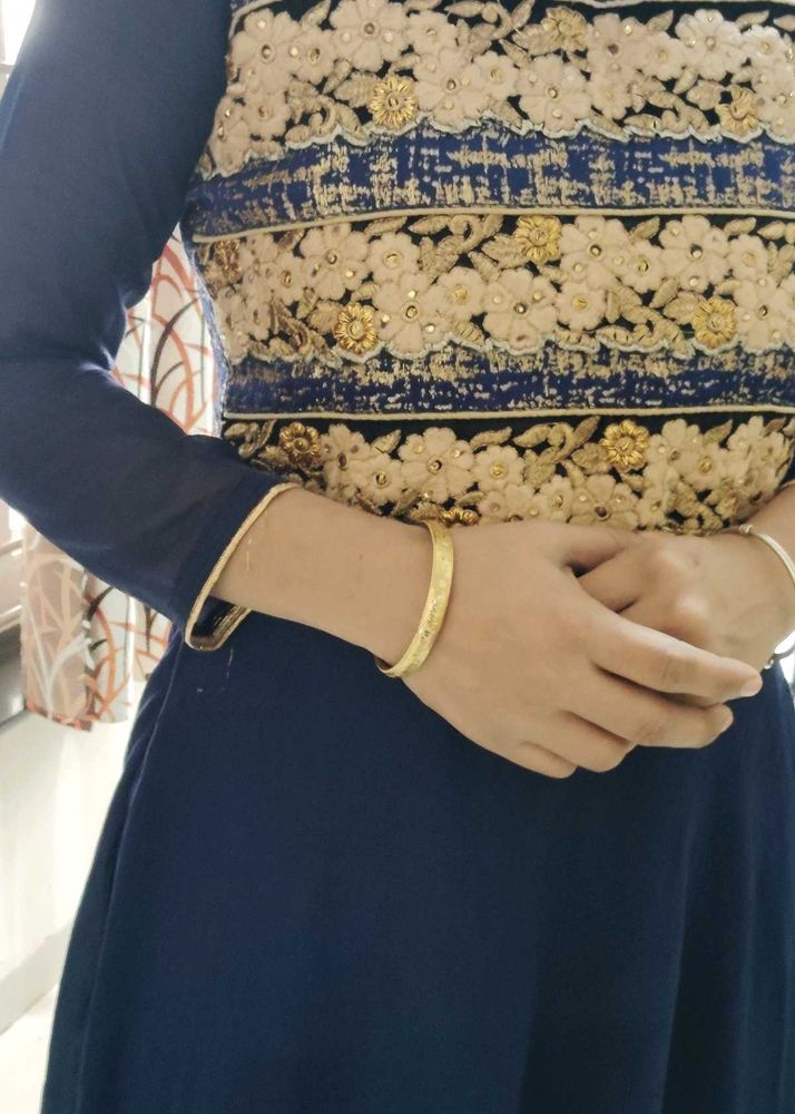 Gorgeous Blue Embroidered Anarkali Suit
