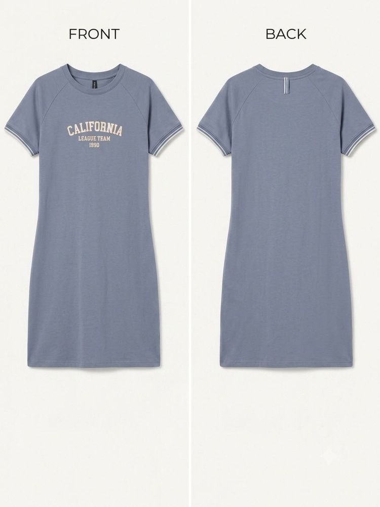 Comfortable Blue T-Shirt Dress