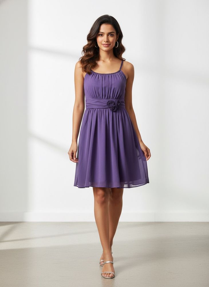 Purple Spaghetti Strap Dress