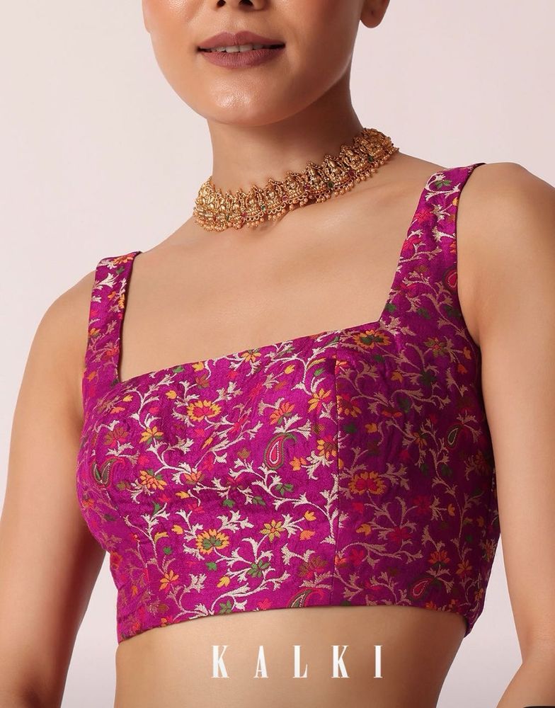 Stunning Pink Brocade Blouse