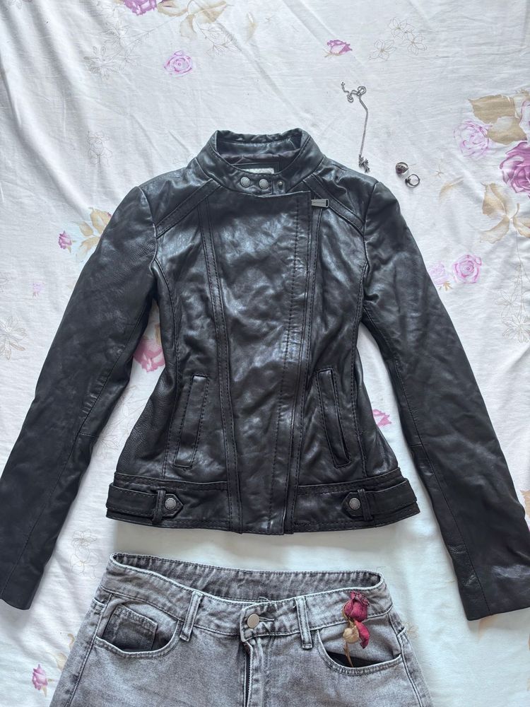 Michael KORS Black Faux Leather Jacket