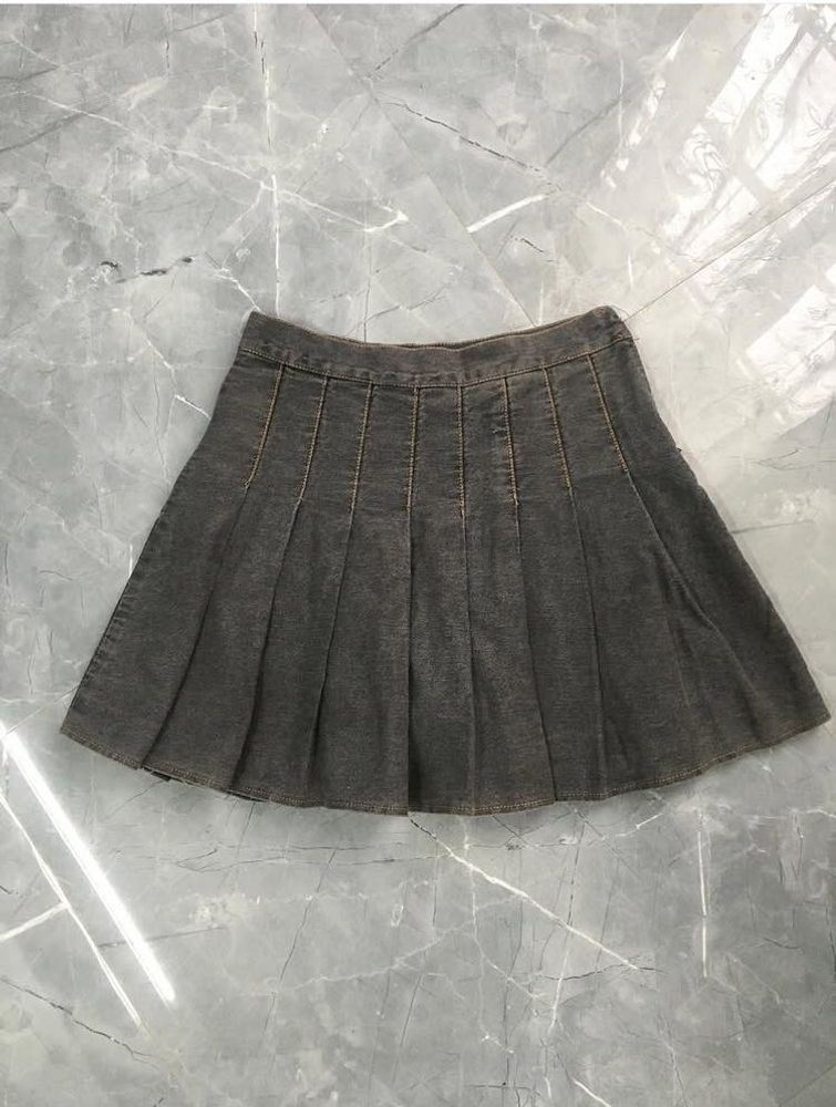 Pleated Mini Skirt
