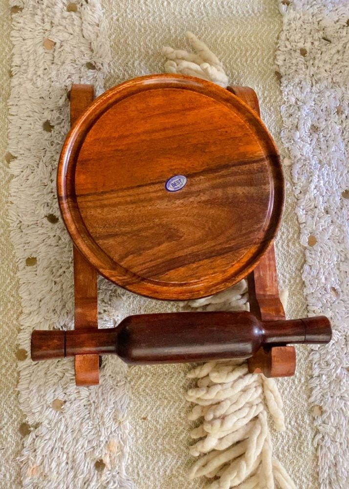 New Wooden Rolling Pin and Board Set