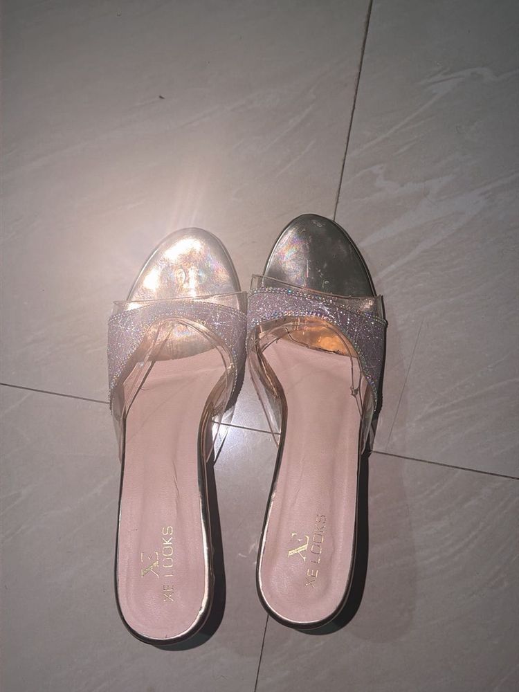 Sparkly Flat Sandals for Women