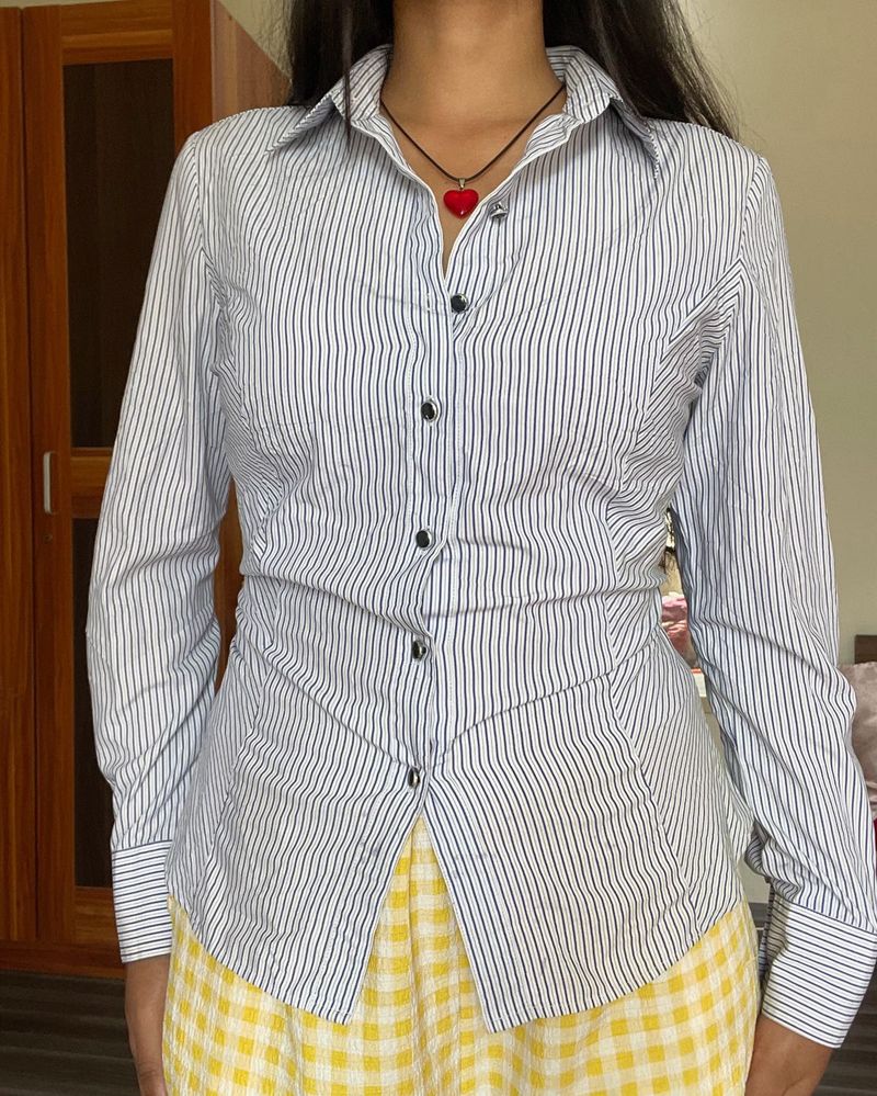 Classic Striped Button-Up Shirt