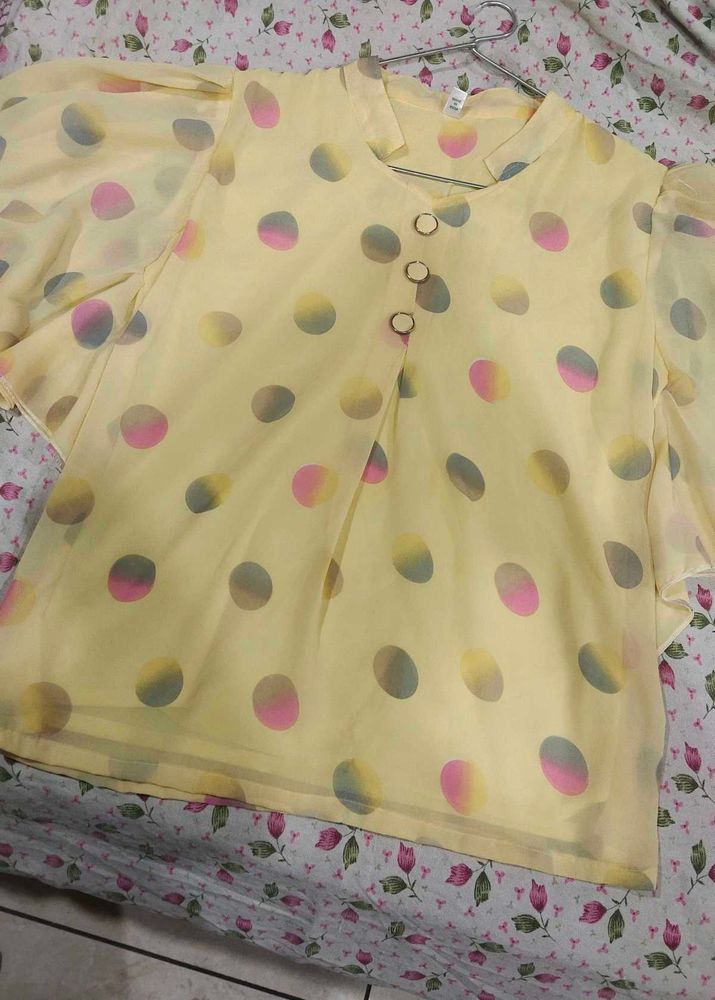 Polka Dot Sheer Top