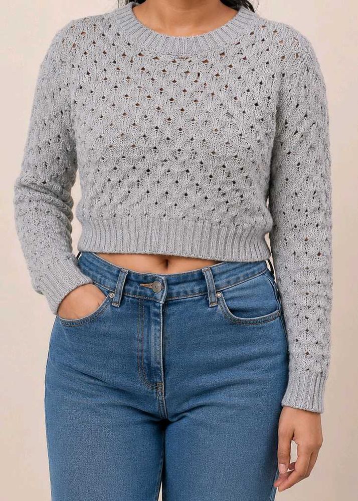 Girls Woolen Crop Top