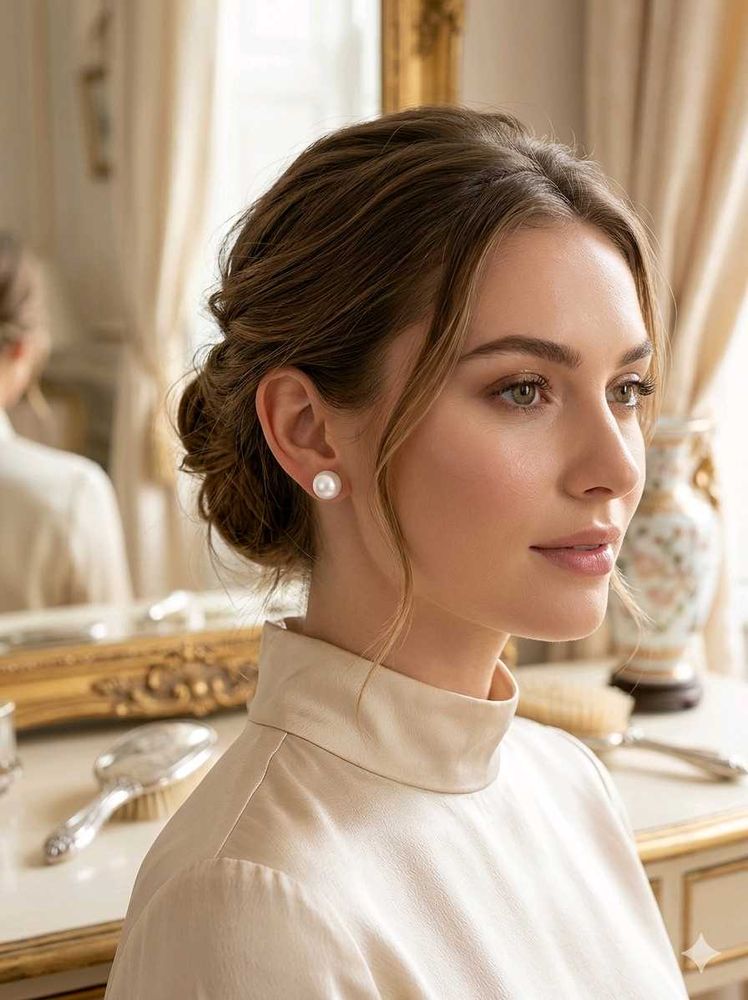 Elegant Pearl Stud Earrings