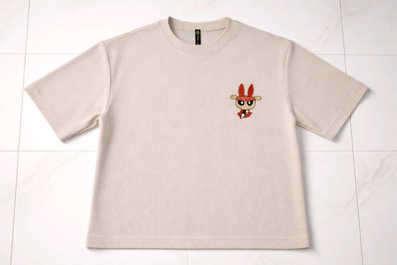 Cute Cartoon Embroidered T-Shirt
