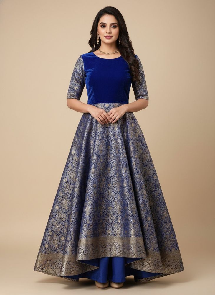 Elegant Royal Blue🆕🎁 Ethnic Gown