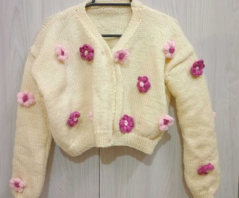 Floral Crochet Cardigan