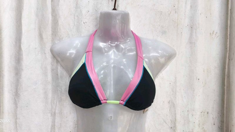 Stylish Colorblock Bikini Top