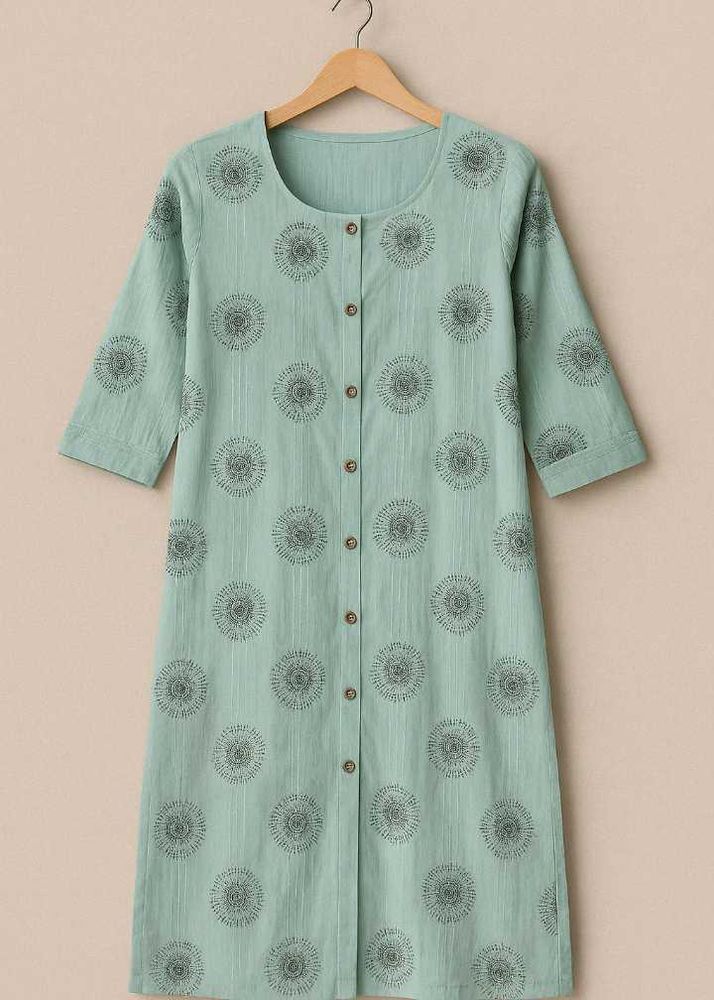 Mint Green and  Button-Down Dress combo pack of 2