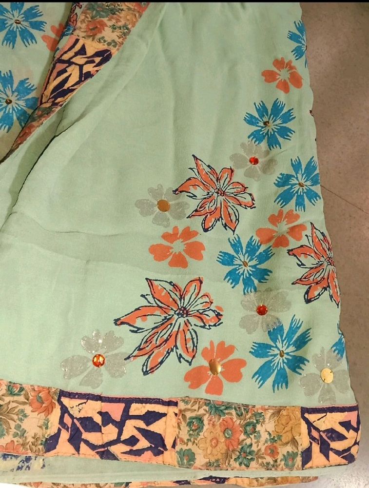 Sarees With Blouse In 100 Rs Only.