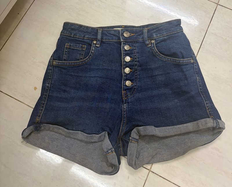 High Waisted Denim Shorts