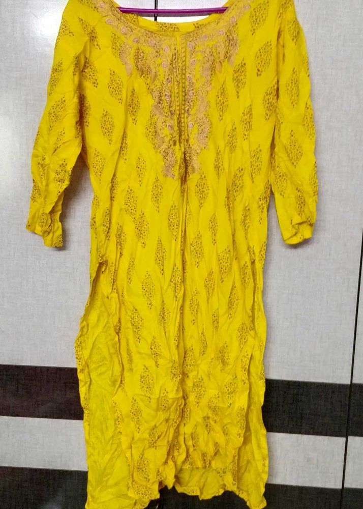 women kurti (yellow)