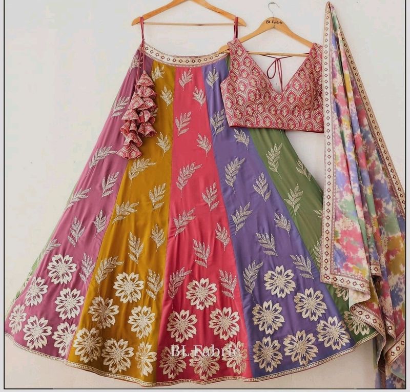 Beautiful Multi Color Lehngha Fully Stitched ❤❤
