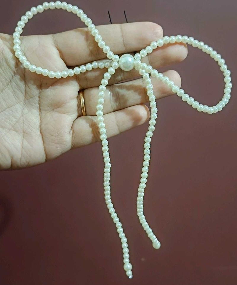 Pearl Bow Hair Accessories