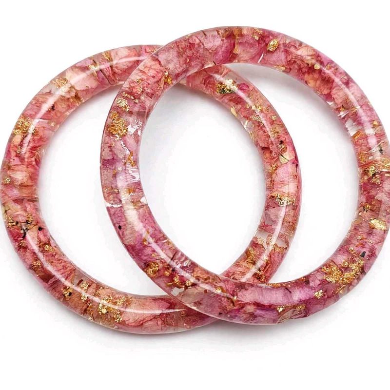Resin Flower Bangles