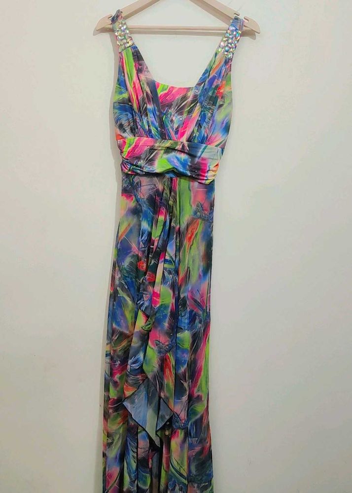 Multi Colored Printed Dress For 34 Bust